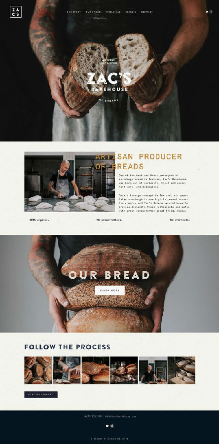 推荐5个国外优秀的面包汉堡食品品牌网站设计作品